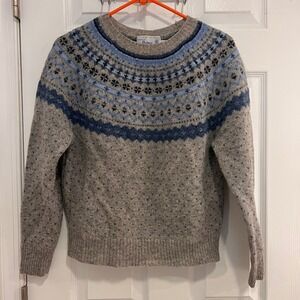 Deans of Scotland Vintage Fair Isle 100% Wool Sweater